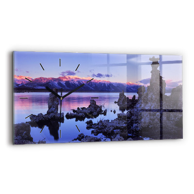 Horloge rectangulaire horizontale Lac de Californie