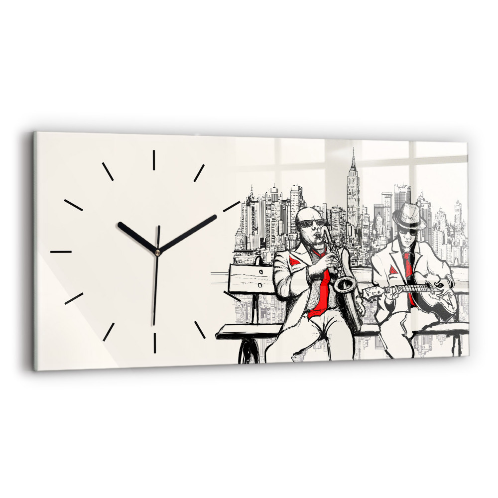 Horloge murale horizontale Jazz à New York