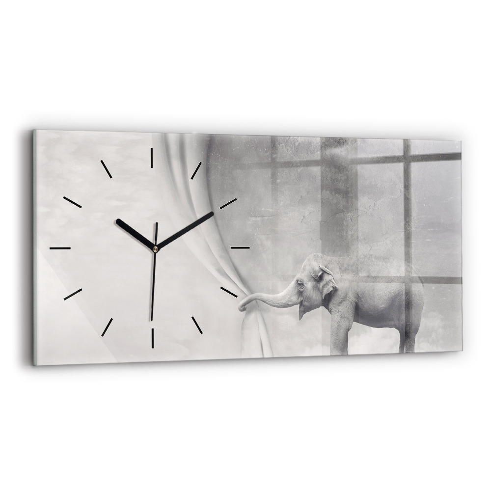 Horloge rectangulaire horizontale Éléphant