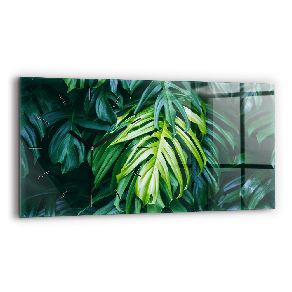 Horloge horizontale en verre Nature tropicale