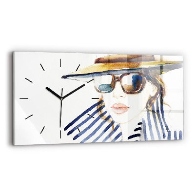 Horloge rectangulaire horizontale Mode des derniers jours de vacances