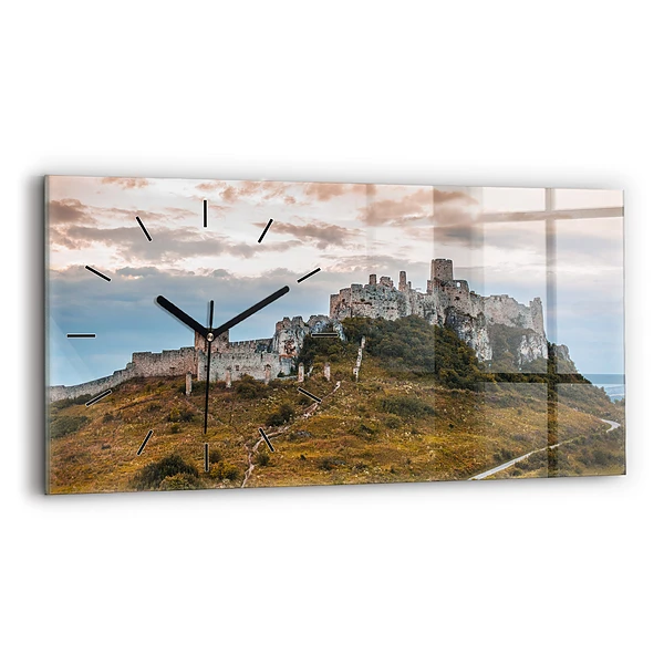 Horloge horizontale en verre Château de Spiš en Slovaquie