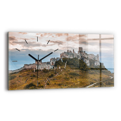 Horloge horizontale en verre Château de Spiš en Slovaquie