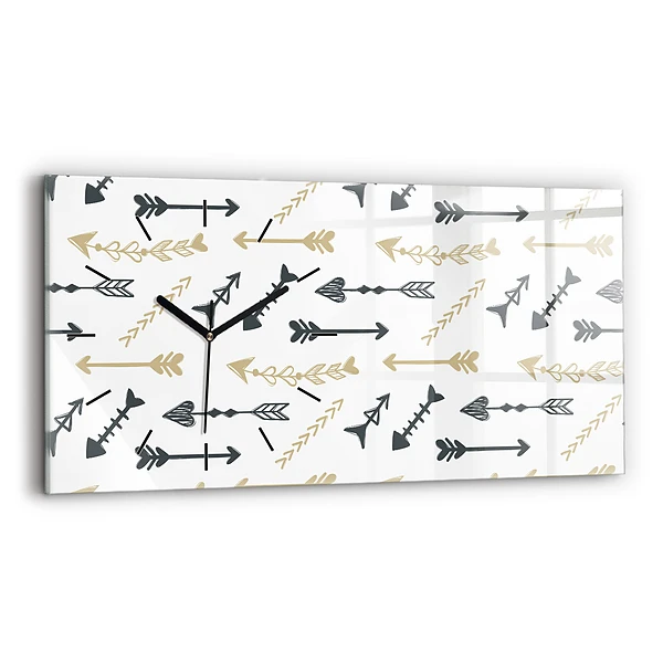 Horloge horizontale en verre Motif géométrique de hipster