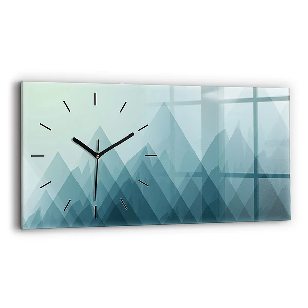 Horloge horizontale en verre Figures géométriques