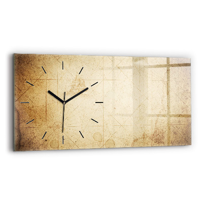 Horloge rectangulaire horizontale Ancienne carte du monde