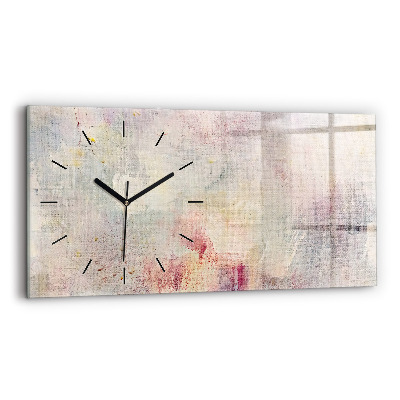 Horloge horizontale en verre Abstraction peinte