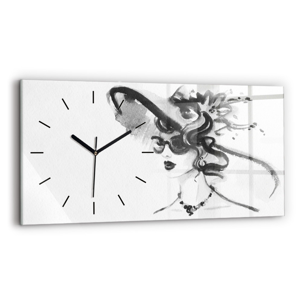 Horloge horizontale en verre Femme à la mode