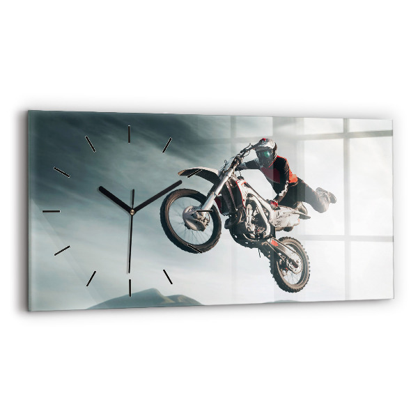 Horloge rectangulaire horizontale Moto style Adrénaline