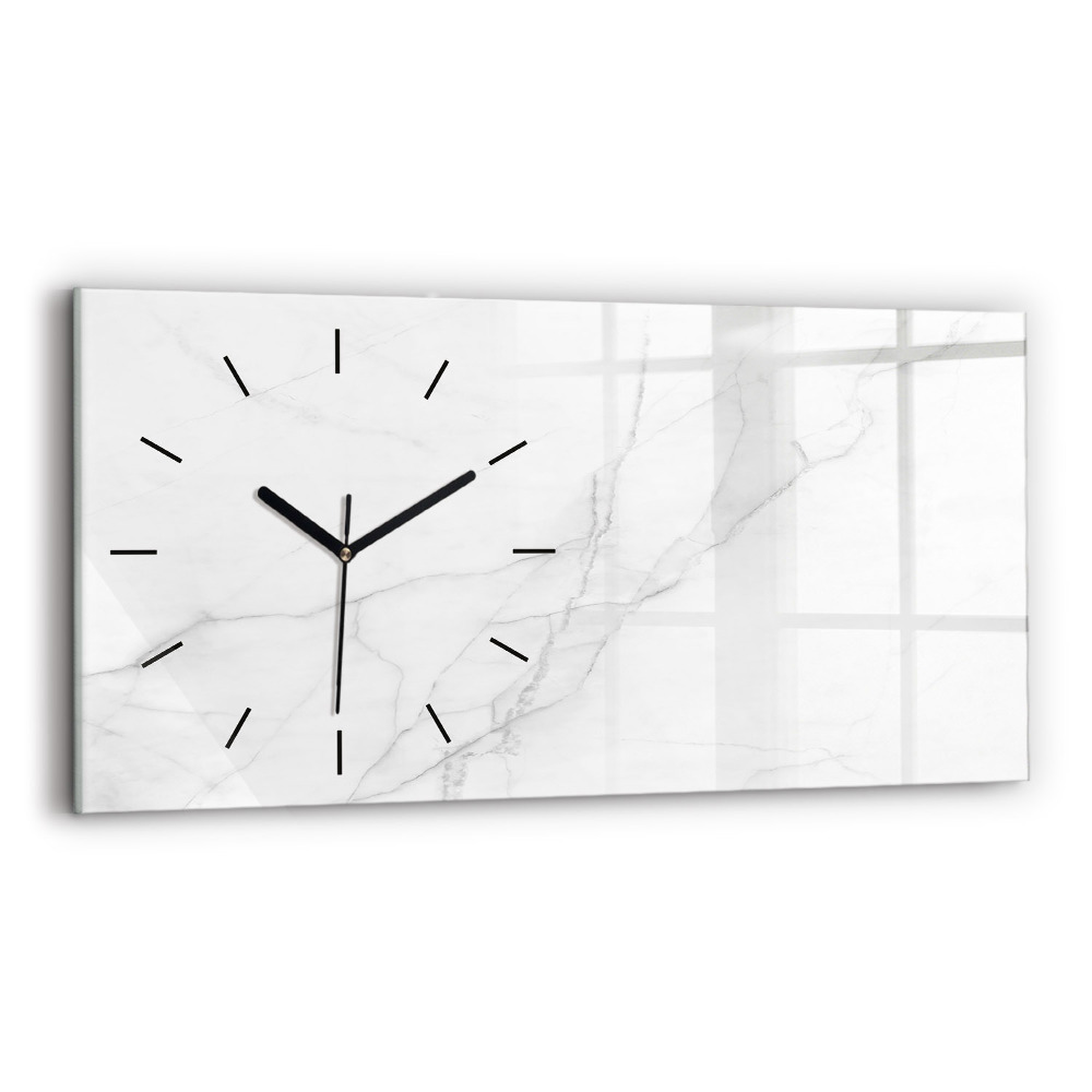 Horloge horizontale en verre Marbre décoratif