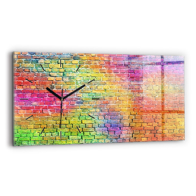 Horloge murale horizontale Mur peint