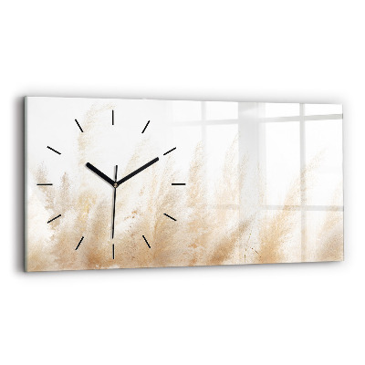 Horloge rectangulaire horizontale Grain abstrait