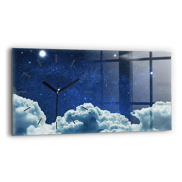 Horloge murale horizontale Ciel nocturne