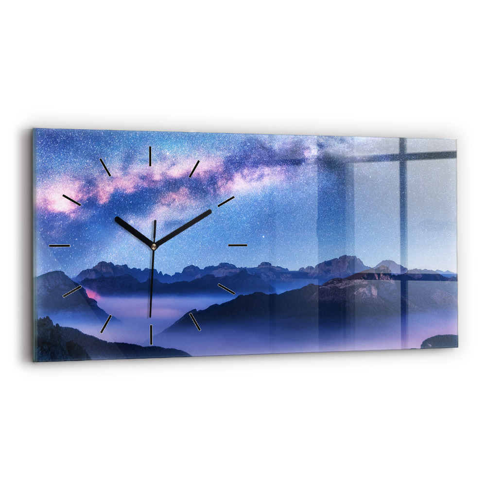 Horloge horizontale en verre Voie lactée