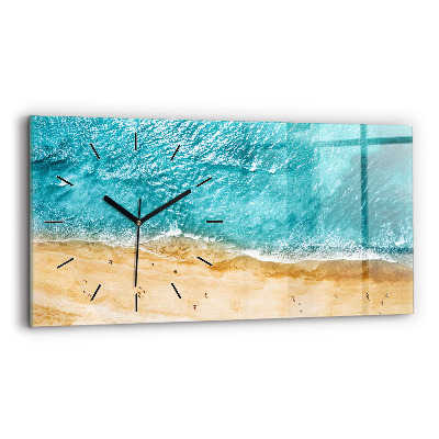 Horloge rectangulaire horizontale Personnes sur la plage