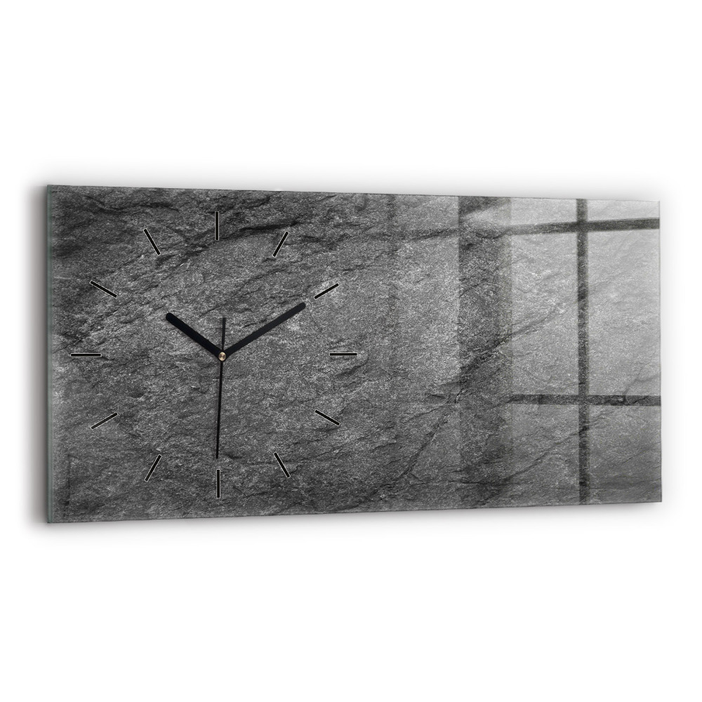 Horloge horizontale en verre Roche volcanique