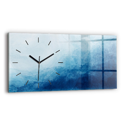 Horloge murale horizontale Eau abstraite