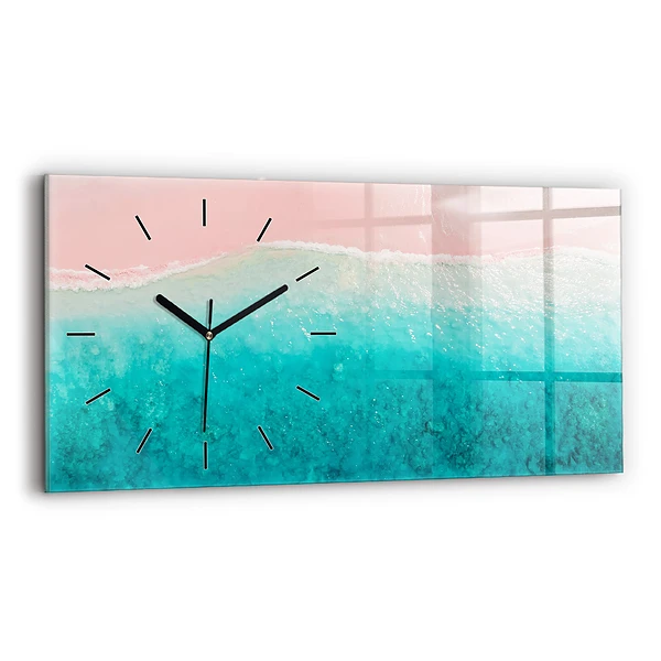 Horloge murale horizontale Plage de sable marin