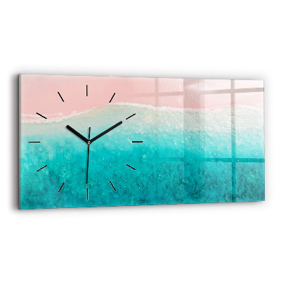 Horloge murale horizontale Plage de sable marin