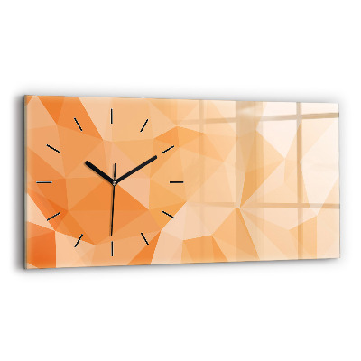 Horloge horizontale en verre Triangles abstraits