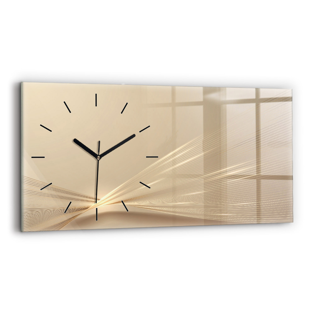 Horloge horizontale en verre Lumière abstraite