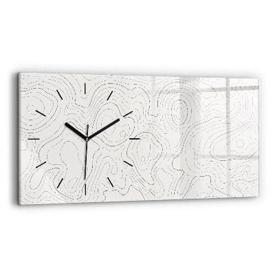 Horloge horizontale en verre Taches abstraites