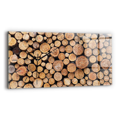 Horloge rectangulaire horizontale Anneaux d'arbres