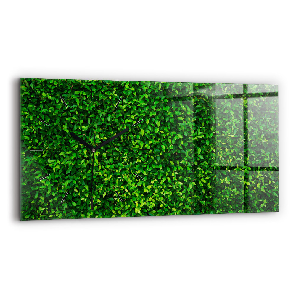 Horloge murale horizontale Feuilles de haie