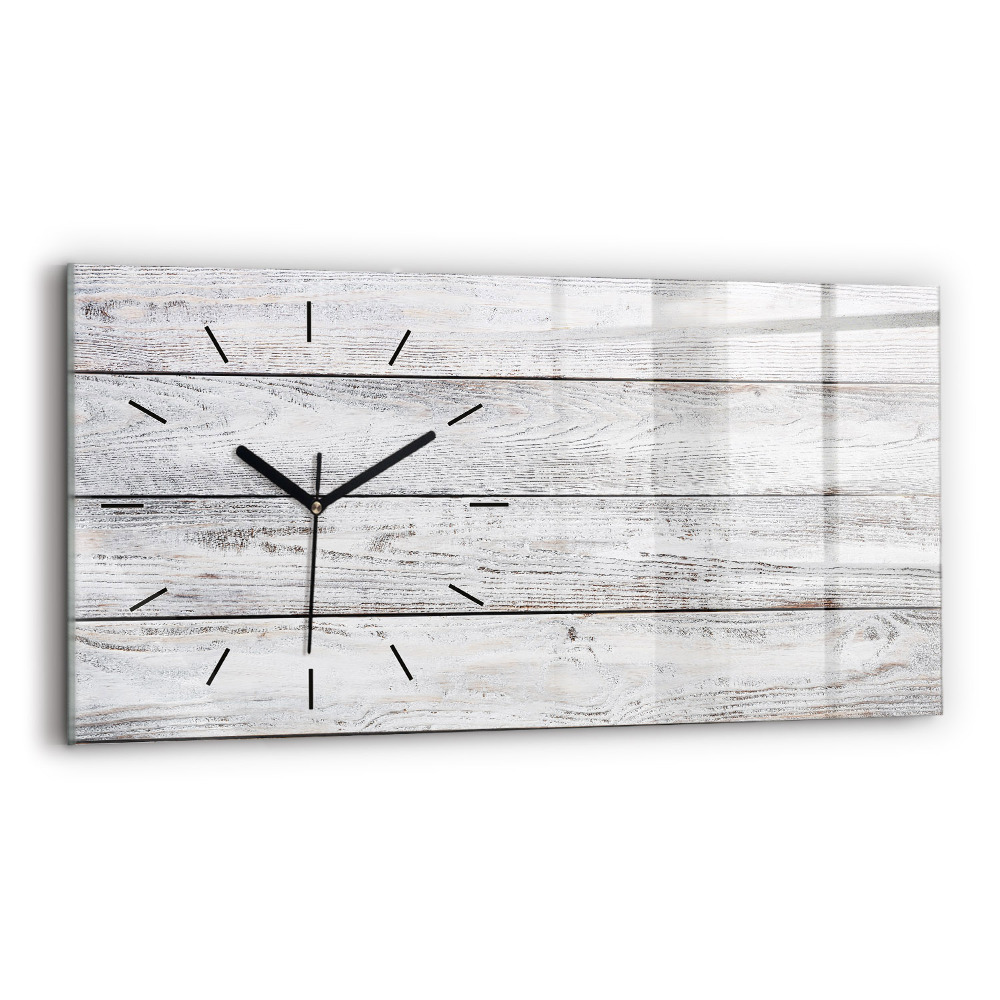 Horloge murale horizontale Planches peintes
