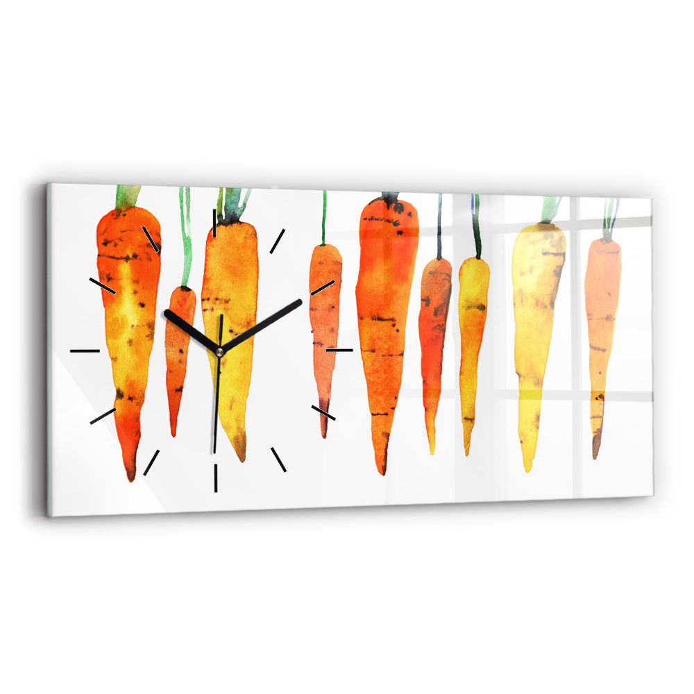 Horloge horizontale en verre Illustration de carottes