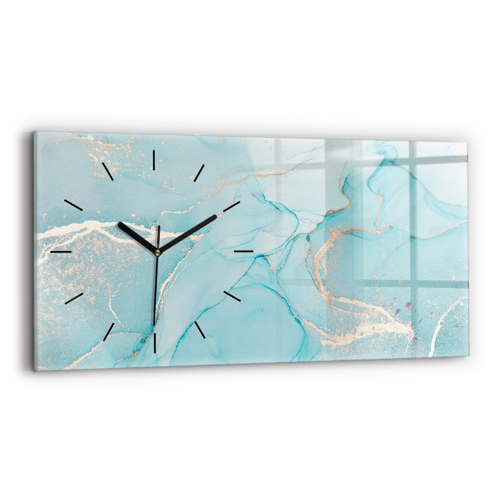 Horloge horizontale en verre Marbre décoratif