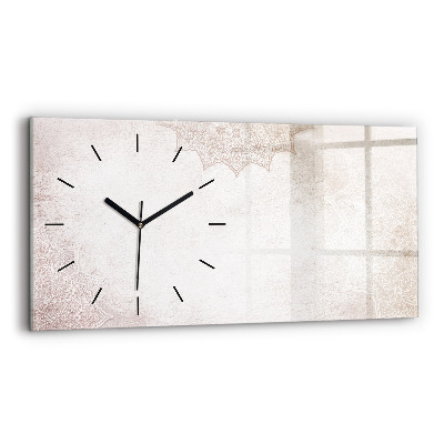Horloge horizontale en verre Motif décoratif
