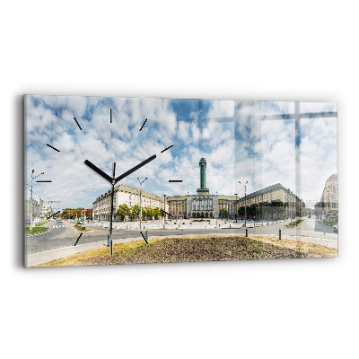 Horloge horizontale en verre Panorama d'Ostrava