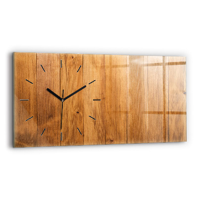 Horloge murale horizontale Planches en bois