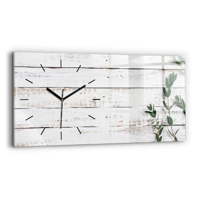Horloge rectangulaire horizontale Planches en bois