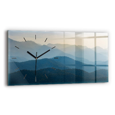 Horloge murale horizontale Paysage abstrait