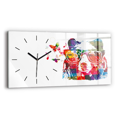 Horloge rectangulaire horizontale Tête d'ours
