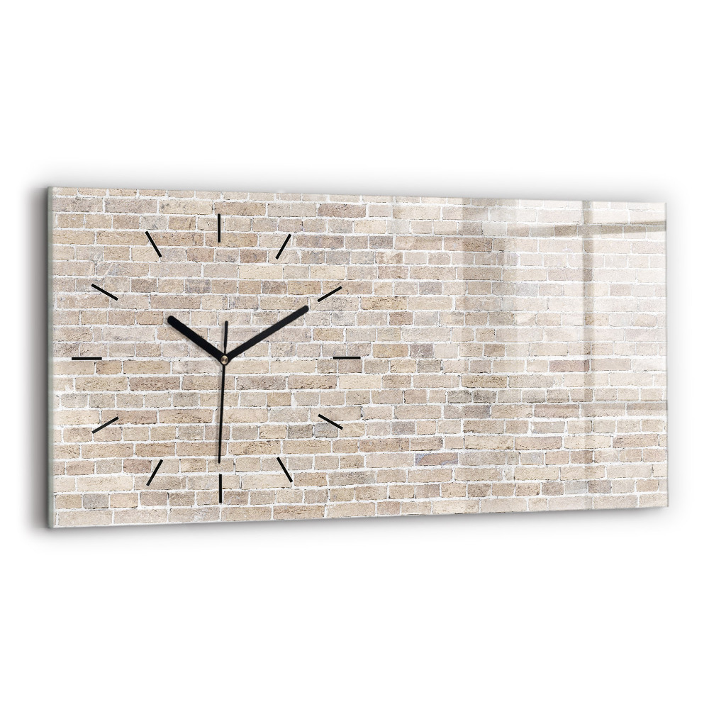 Horloge murale horizontale Mur de briques