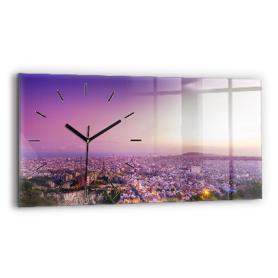Horloge rectangulaire horizontale Barcelone Bunkers El Carmel
