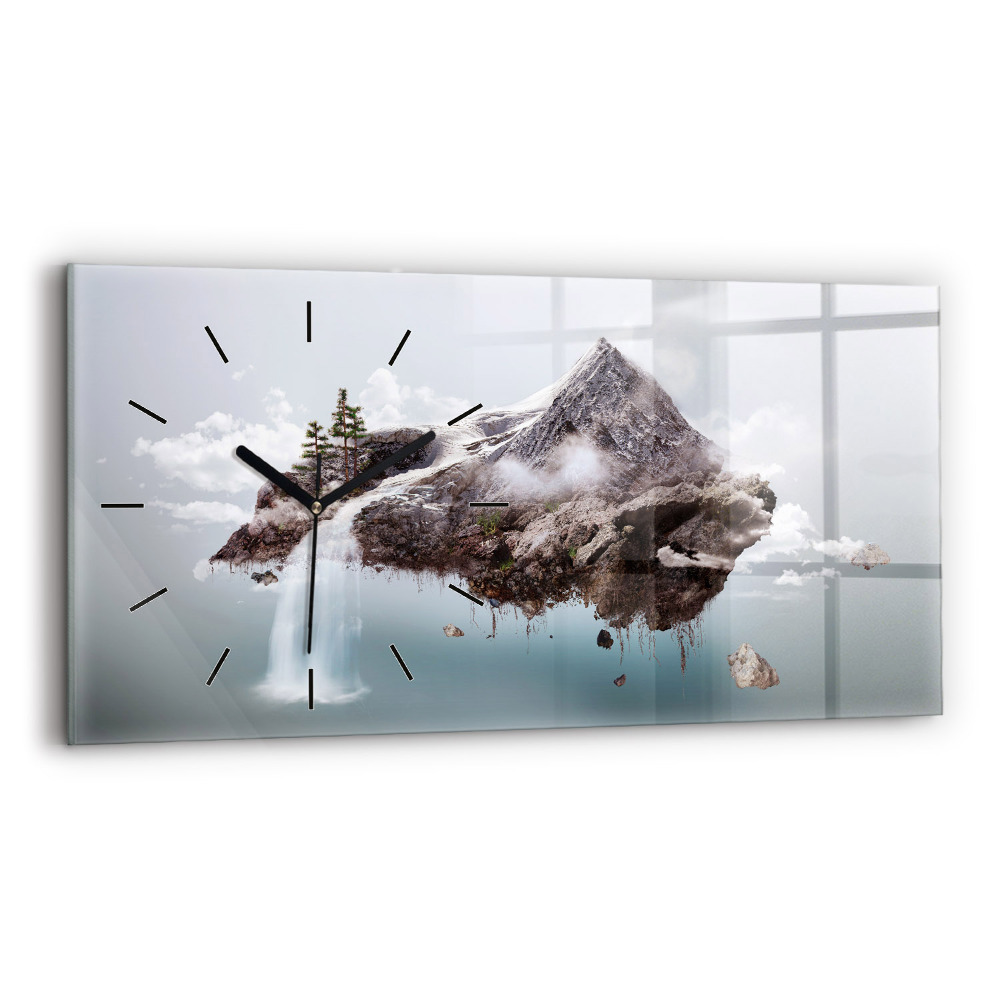 Horloge rectangulaire horizontale Cascade de l'île volante
