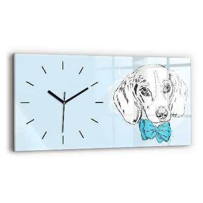 Horloge murale horizontale Chien chiot