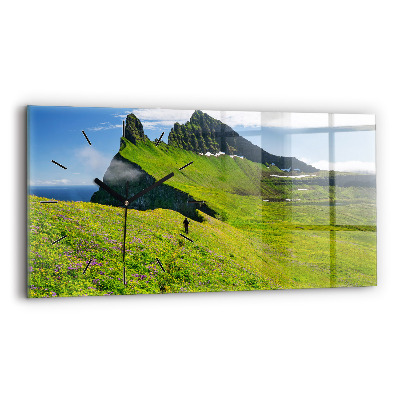 Horloge horizontale en verre Réserve naturelle de Hornstrandir, Islande