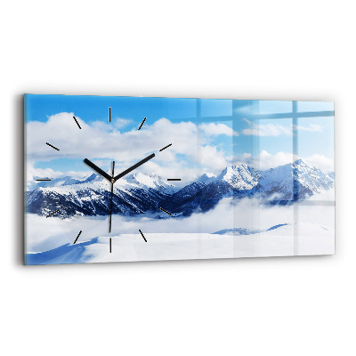Horloge rectangulaire horizontale Panorama de montagnes