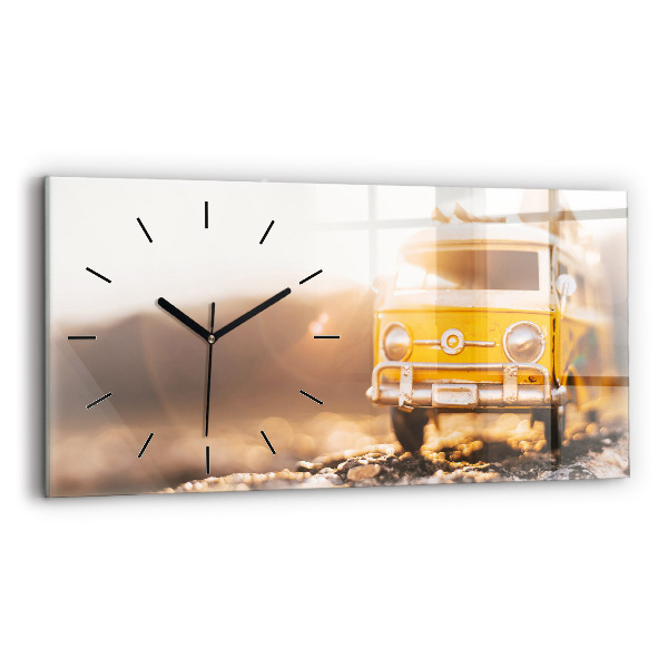 Horloge horizontale en verre Voiture en vacances