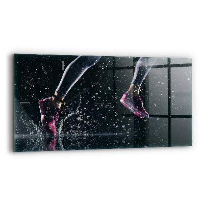 Horloge rectangulaire horizontale Mode de vie sain et course à pied