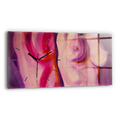 Horloge rectangulaire horizontale Peinture de femmes