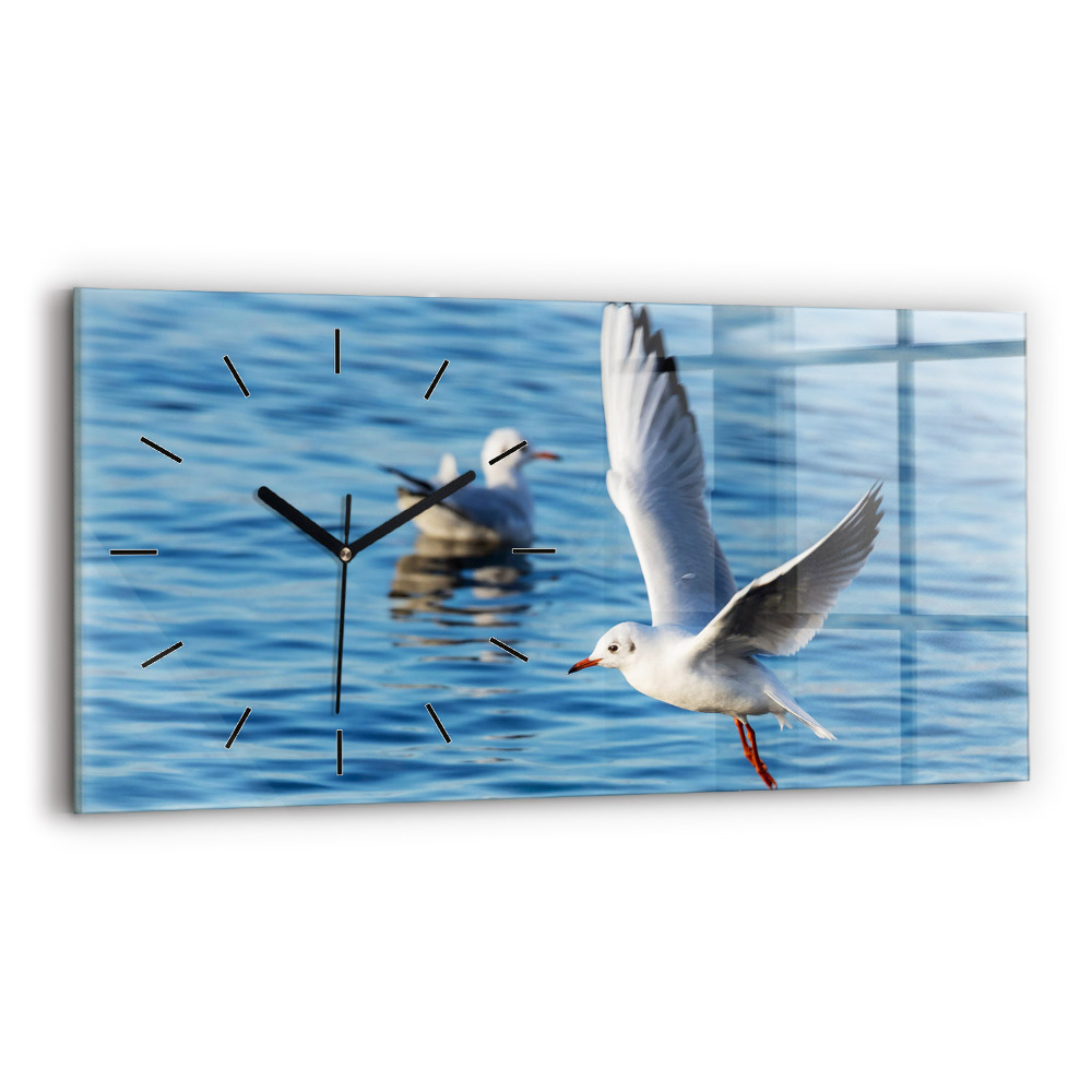 Horloge rectangulaire horizontale Mouettes à Gdynia