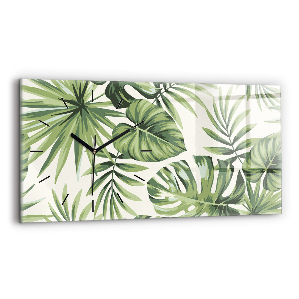 Horloge murale horizontale Motif tropical