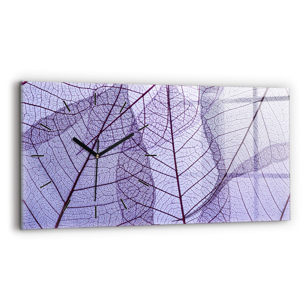Horloge rectangulaire horizontale Feuilles de la nature