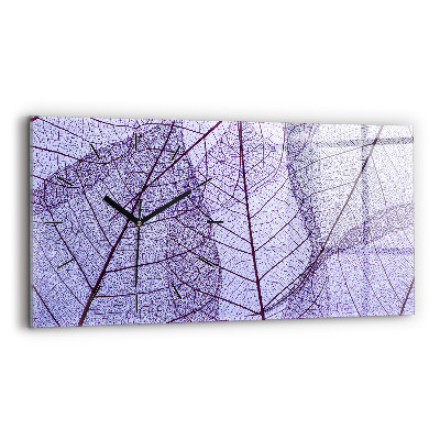Horloge rectangulaire horizontale Feuilles de la nature